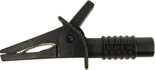 Cliff CRC/01 Sicherheits-Abgreifklemme mit 4mm Steckanschluss, CAT II 1000 V / CAT III 600V, Schwarz - Bild 1