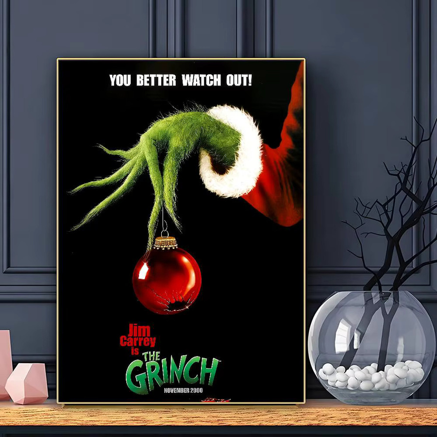 Selbstklebendes Grinch Filmposter als wasserfeste Wandkunst in Mehrfarben, Breite: 21,0 cm, Höhe: 30,0 cm - Bild 3