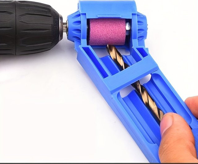 Tragbarer Bohrer Schärfer mit Schleifscheibe für Nagelbohrer in Blau - Bild 1