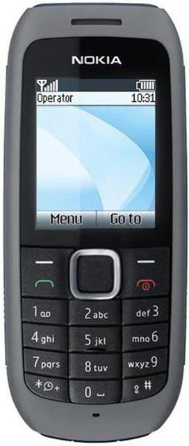 Generalüberholtes Nokia 1616 GSM Mobiltelefon in Schwarz mit 1 SIM-Karte und Ladegerät - Bild 1