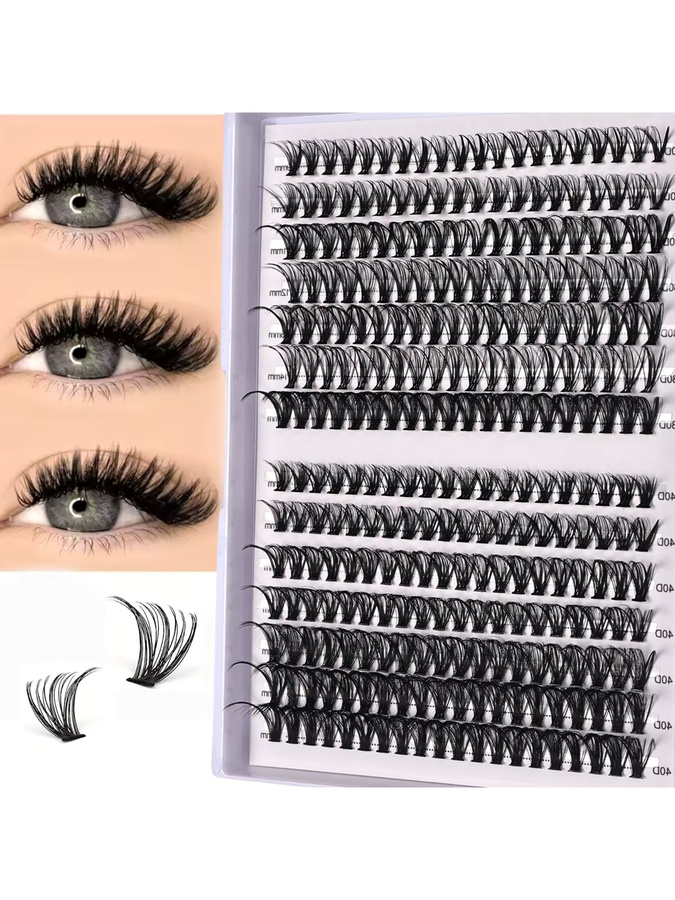 JIEFUXIN Wimpern-Verlängerungsset, 280 Stück, 9–15 mm, Unisex - Bild 6
