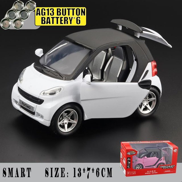 Linyi toy car Mercedes Benz Smart Fortwo Modellauto, 1:32, Metall, Sound & Licht, ab 14 Jahren - Bild 1