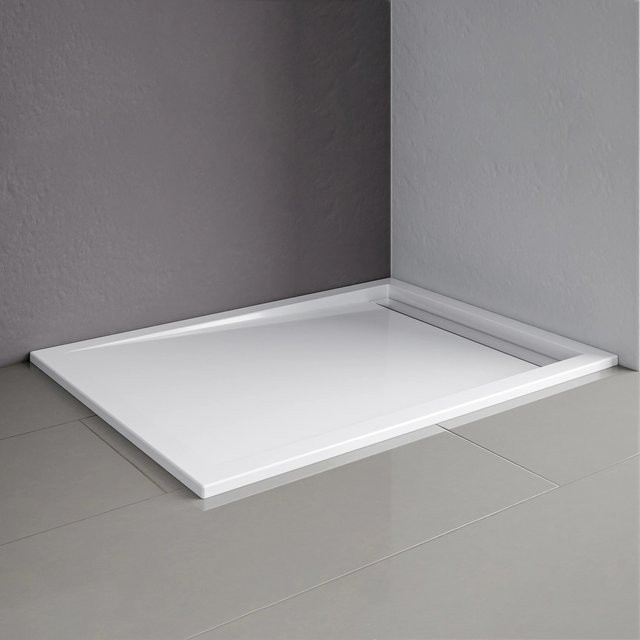 Schulte Duschwannen-Set Extraflach Rechteck in Alpinweiß, B/T: 140 x 90 cm - Bild 1