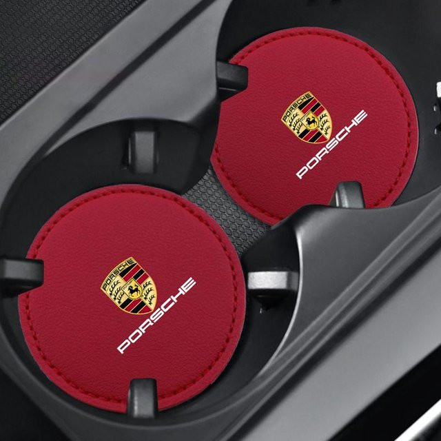 CVH1 Auto-Becherhalter und Flaschenhalter mit Anti-Rutsch-Pads für Porsche 718 Cayenne Panamera 911 Macan Taycan Cayman Boxster in Schwarz - Bild 1