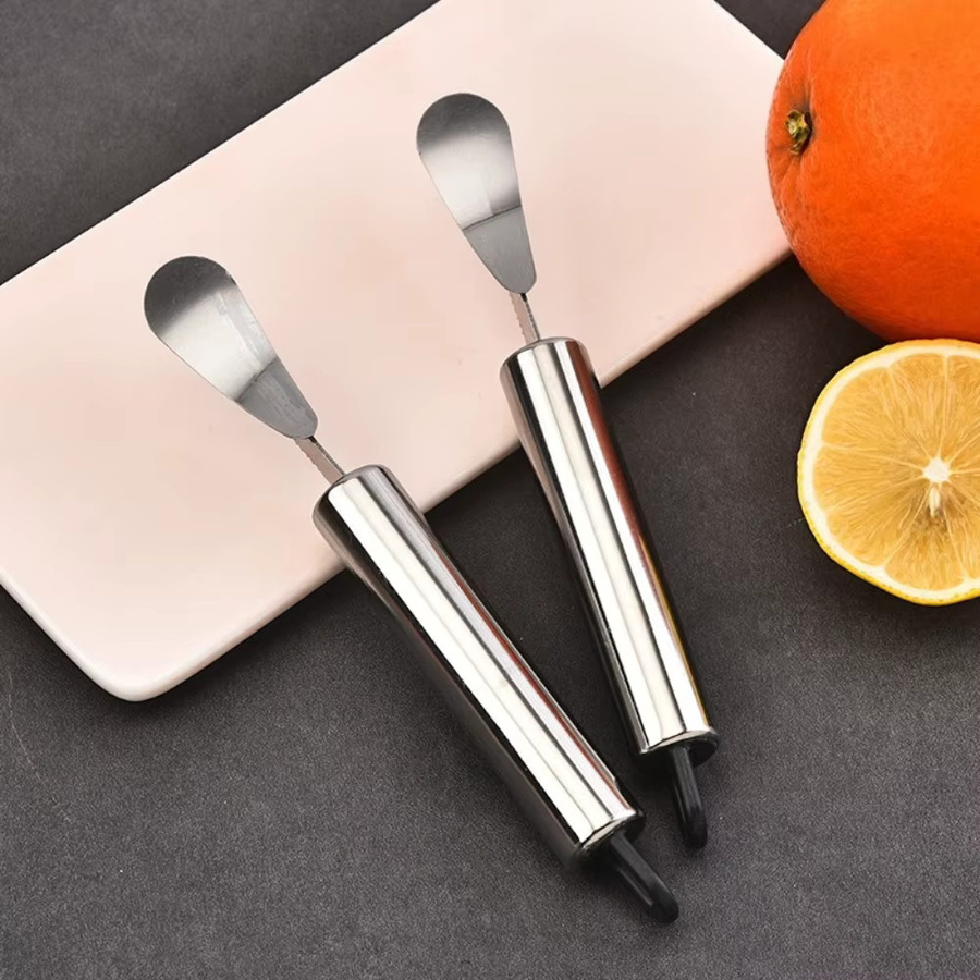 FEB.WIND Zitrus-Schäler aus Edelstahl in Silber für Orangen und Obst sowie Gemüse - Bild 3