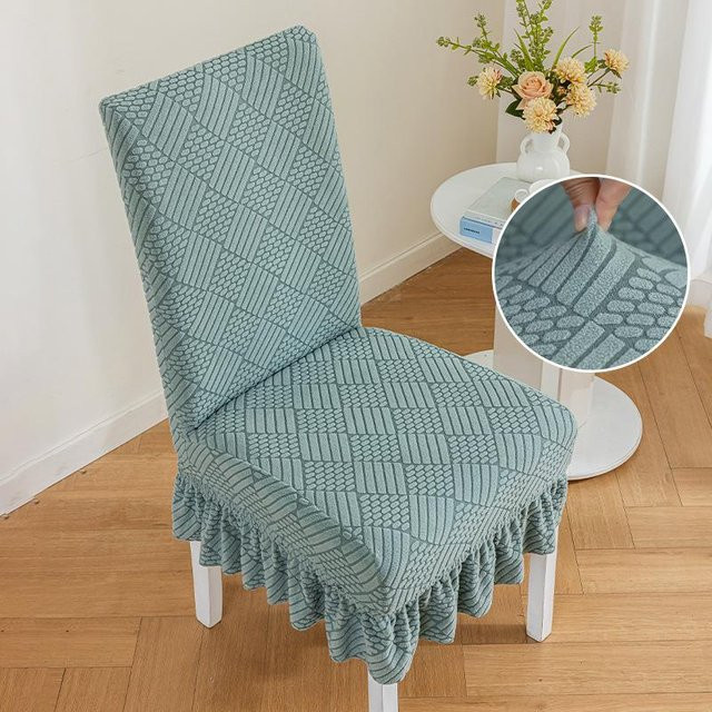 Rutschfeste und elastische Stuhlhussen von Yiran Furniture mit integrierter Rückenlehne für Speisestühle, B/T/H: 45 x 38 x 38 cm - Bild 1