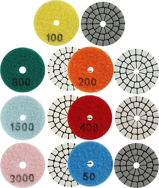 Vibratite Trocken Polierpad für Granit und Marmor, Schleifscheibe zum Polieren von Stein, Durchmesser: 50 mm - Bild 1