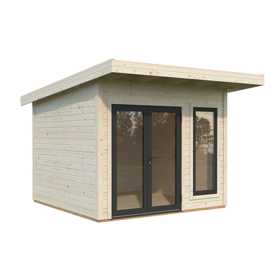 Palmako Gartenhaus Aurelia aus Fichtenholz mit Pultdach in Natur - Bild 2