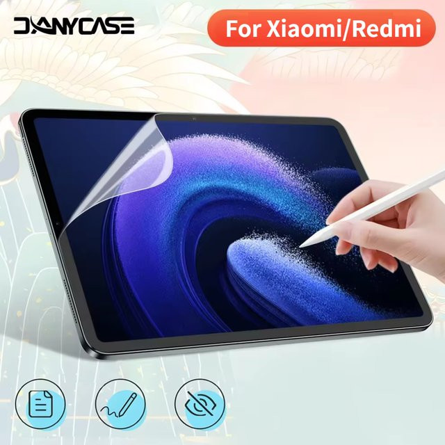 2er-Pack Xiaomi Pad 6S Pro Displayschutz Folie mit Papiergefühl, Matte PET Schutzfolie für Mi Pad 6/5/7 Pro und Redmi Pad, Transparent - Bild 1