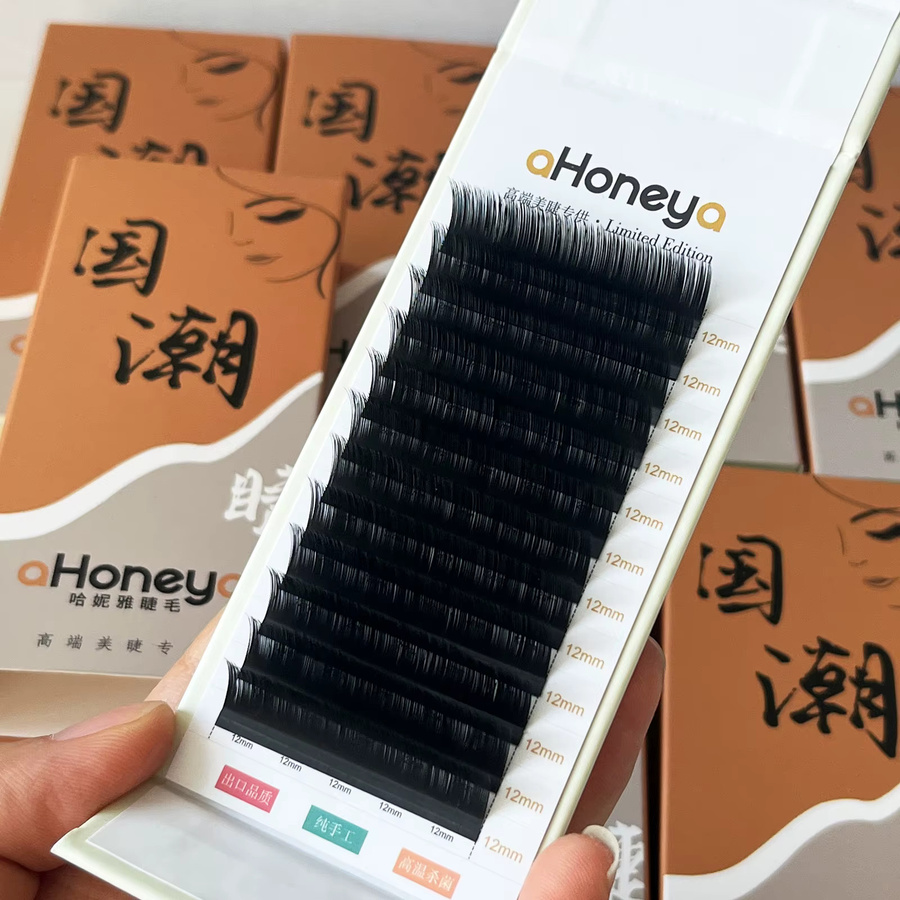 Honey Eyelash Fächerwimpern Camellia, Faux Mink, Volumen - Bild 5
