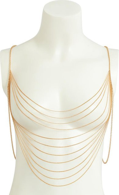 YULIN Körperkette, mehrschichtig, Quasten, Gold, Damen - Bild 1