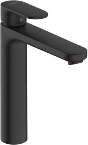 Hansgrohe Waschtisch-Einhebelmischer 190 Vernis Blend in Mattschwarz mit Zugstangen-Ablaufgarnitur - Bild 1