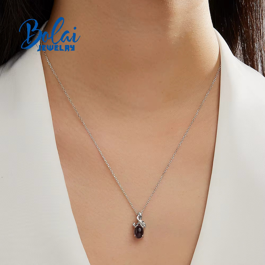 bolaijewelry Halskette mit Anhänger, 925 Silber, Baumblätter-Design, Damen - Bild 2