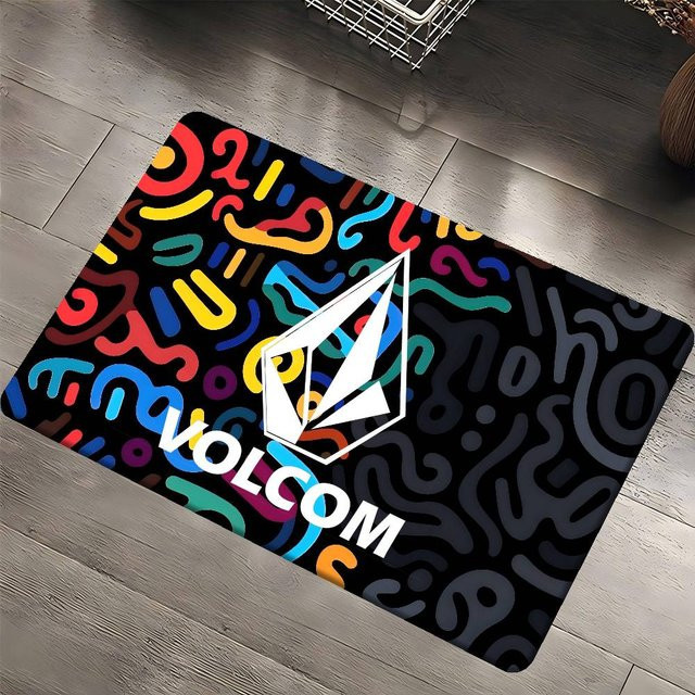 Volcoms Logo Raummatte modern und rutschfest, B/T: 80 x 120 cm, mehrfarbig - Bild 1