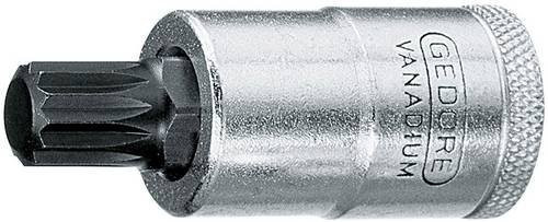 Gedore Steckschlüsseleinsatz INX 19 1/2 Zoll Innen-Vielzahn M6 L.55mm aus Edelstahl in Silber - Bild 1