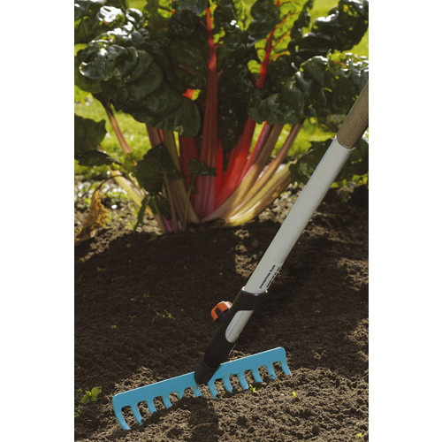 GARDENA Combisystem Rechen mit 12 Zinken, Breite: 30 cm, türkis - Bild 2