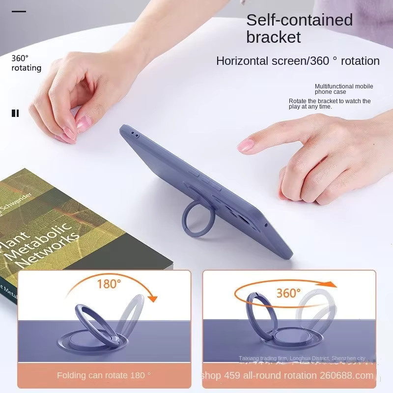 Stoßfeste Silikon Handyhülle mit magnetischem Ringband für Samsung Galaxy S26 S25 S24 S23 Plus A05 A05S A15 A14 A54 A34 A24 in Rot - Bild 3