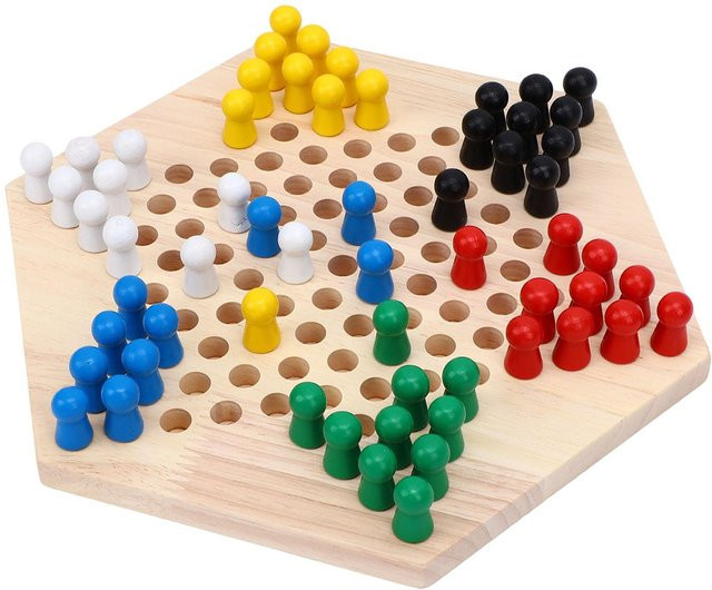 Koogeelife Chinesische Dame Strategiespiel aus Holz, Mehrfarbig - Bild 1