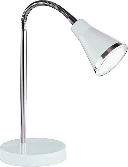 Reality by Trio LED-Tischleuchte in Weiß, verstellbare Schreibtischlampe aus Kunststoff für Büro und Arbeitszimmer - Bild 1
