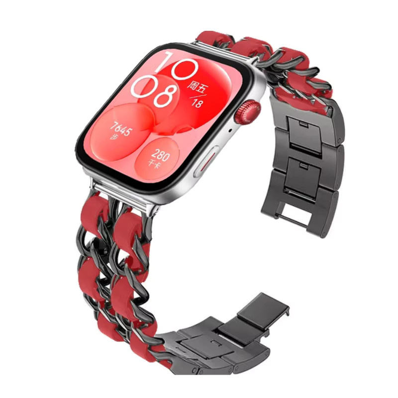 Huawei Uhrenarmband Metall, Leder, Unisex - Bild 2