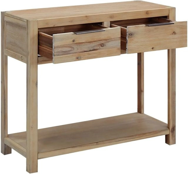 vidaXL Konsolentisch aus massivem Akazienholz in Braun, B/T/H: 82 x 33 x 73 cm - Bild 1