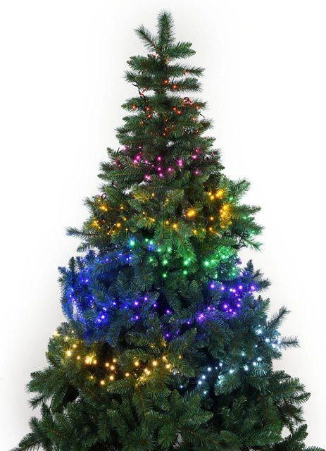 Mehrfarbige LED-Lichterkette mit 800 LEDs und Timer für Innen- und Außenbereich, 16 m Länge, IP44 wetterfest - Bild 1