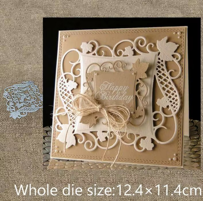 Silberne Metall-Schneidform für Scrapbooking und Papierhandwerk mit Weihnachts-Motiv zur Stempel- und Prägegestaltung - Bild 3