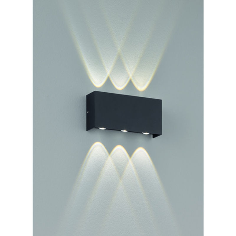 Fischer & Honsel Nairobi LED-Außenwandleuchte Schwarz aus Metall und Acryl mit Up-Down-Lichtfunktion - Bild 2