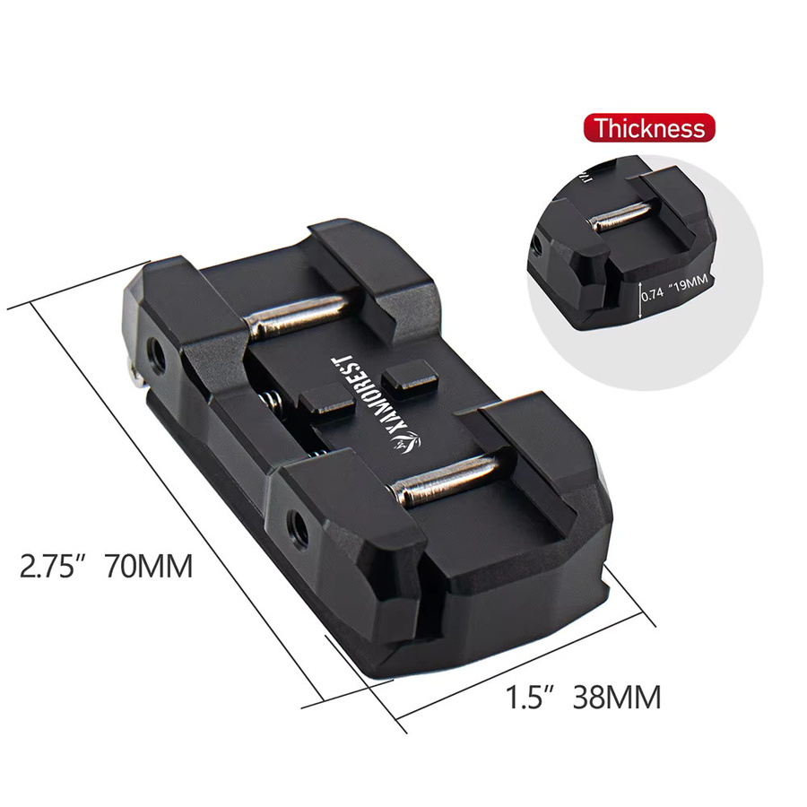 Arca-Swiss Adapter für Picatinny-Schienen in Schwarz - Bild 3