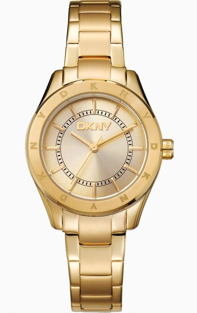 DKNY Armbanduhr Chambers Sport, Gold, Edelstahl, Quarz, 30 mm, Damen - Bild 1