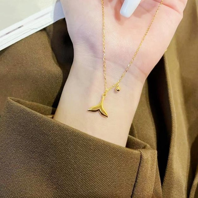 Lucky Star Jewelry Halskette, Fischschwanz, Gold, Kupfer, Damen - Bild 1