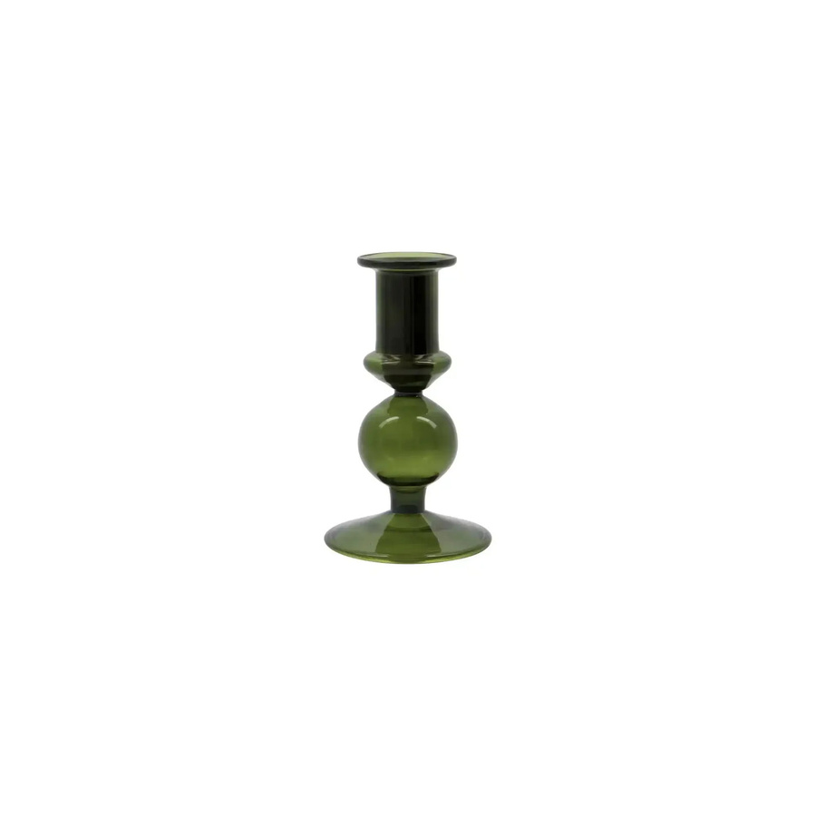 House Doctor Kerzenhalter Vidro aus grünem Glas und Messing Höhe: 12,5 cm - Bild 1