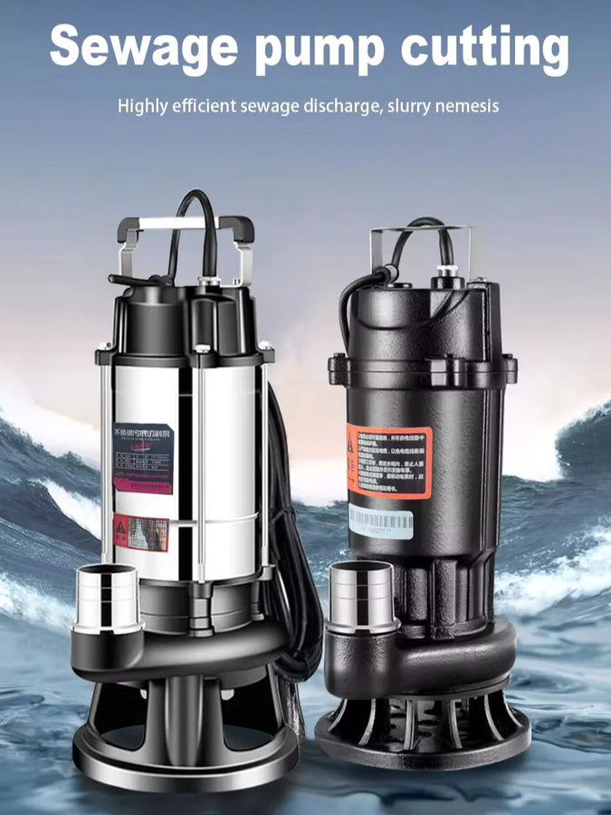 Schneidende Abwasserpumpe für Schlamm und Kot mit 220 V als kleine Haushalts-Tauchpumpe für Septiktanks - Bild 5