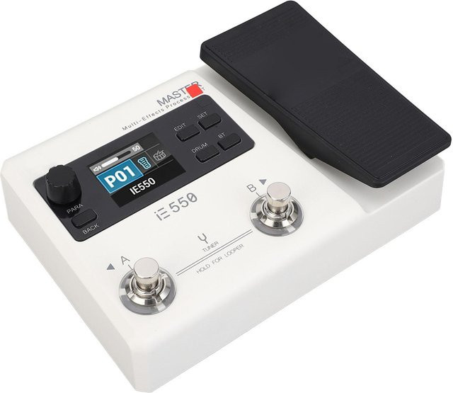 Fishine E-Gitarrenverstärker in Weiß mit 8 Effektmodulen, 100 Schlagzeugrhythmen, Hall und Delay - Bild 1