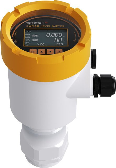 Vadias Radar-Füllstandmessgerät mit LCD-Display, 4-20mA und RS485, Wasserstandsensor für 0-20m, Farbe: Weiß - Bild 1