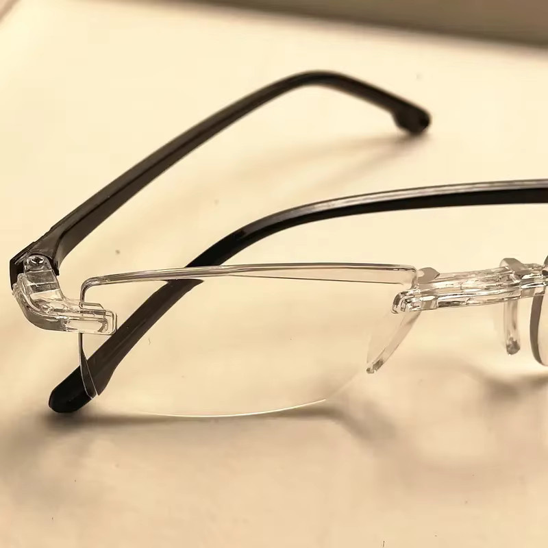 ZXWLYXGX Lesebrille, randlos, rechteckig, Unisex, Kunststoff - Bild 2