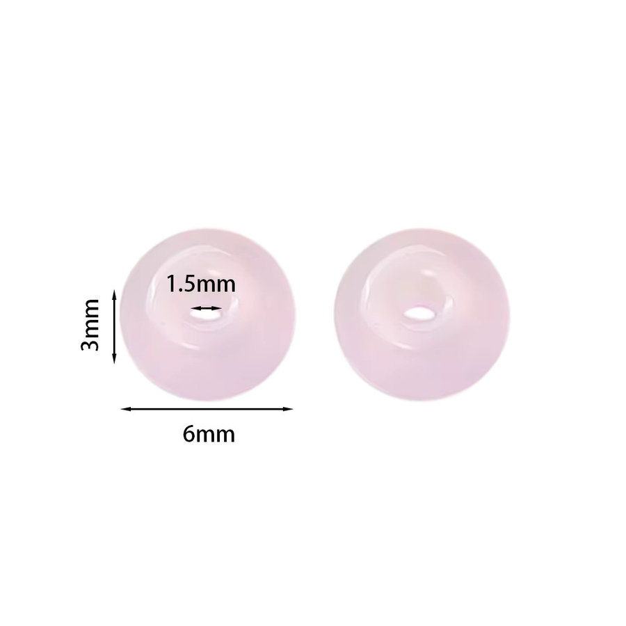 AGCFABS Glas Imitation Jade Abacus Perlen, 3x6mm, Bunt - Bild 2