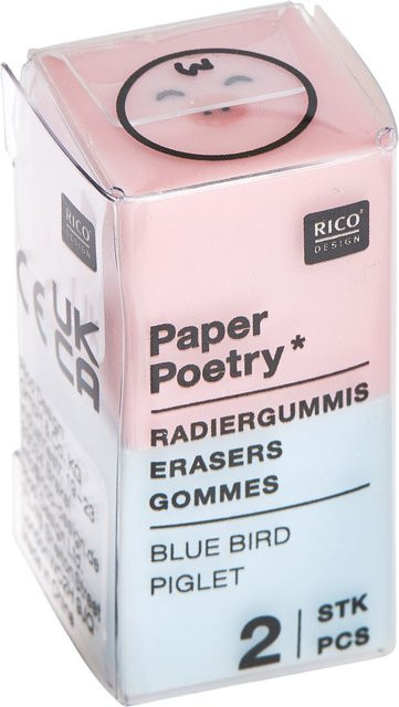 Rico Design Radiergummi-Set Vogel und Ferkel in Multicolor aus PVC-Kunststoff - Bild 1