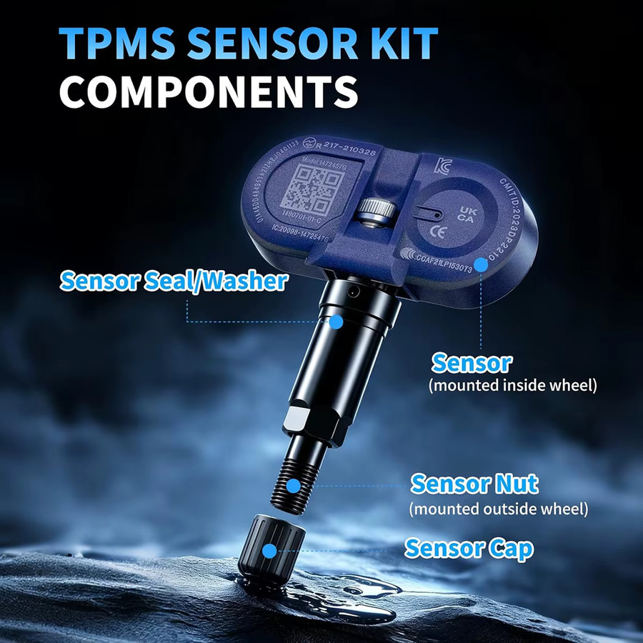 4 Stück Bluetooth Reifendrucküberwachungssensoren TPMS für Tesla Model 3, Y, S, X (2020-2024) und Model Y Juniper (2025) 1490701-00-B 1490701-01-B 1490701-01-C - Bild 4
