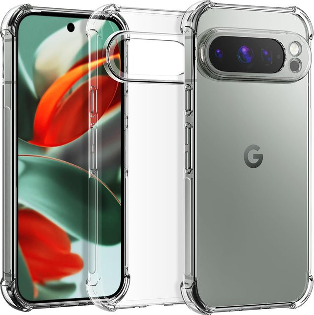 Stoßfeste Silikonhülle in Militärqualität für Google Pixel 10 Pro XL 10A 9 9A 8 8A 7 7A 6 6A in Transparent - Bild 1