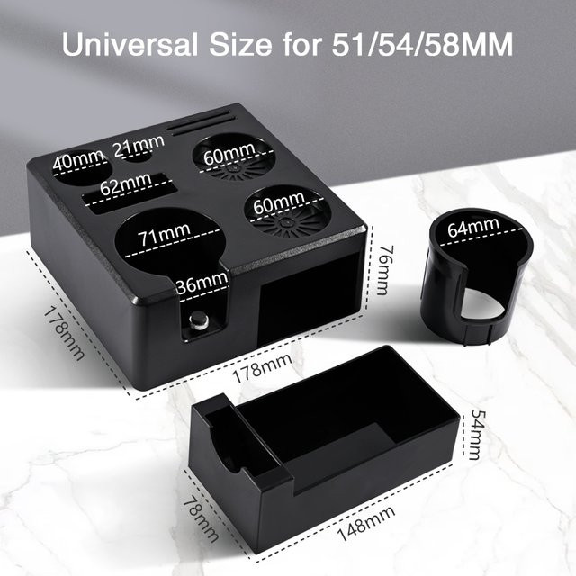 Kaffee Portafilter Halter Station Organizer für Delonghi und Breville, Schwarz, Kunststoff - Bild 1