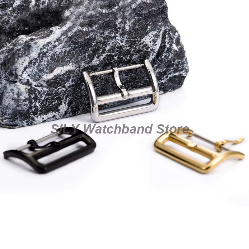 asukaband Uhrenschnalle Edelstahl, Silber, quadratisch, Unisex - Bild 3