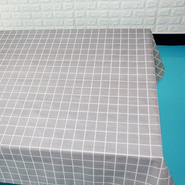 Einweg-Tischdecke mit Karomuster von Yiran Furniture, wasserabweisend und hitzebeständig, Farbe: Grau, B x L: 137 x 90 cm - Bild 1