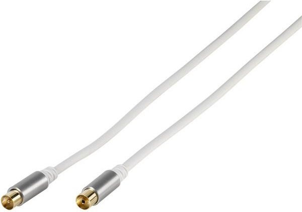 Vivanco Premium TV und Radio Koaxial-Antennenkabel in Weiß, Länge: 2 m - Bild 1