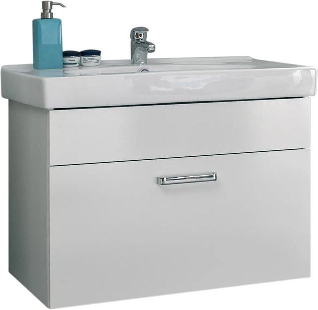 Pelipal Waschtisch Quickset 312 aus Keramik in Weiß Glanz mit Softclose, Breite: 80 cm - Bild 1