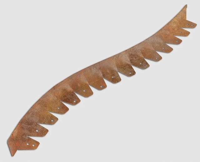 L-Rasenkante Kurve Blank-Heavy Rost-Braun aus Schwarzstahl, 1,5 mm Stärke, L: 196 cm, H: 10 cm - Bild 1