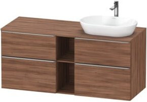 Duravit Waschtischunterschrank D-Neo in Braun Matt mit 2 Schubladen und 2 Auszügen, Breite: 140 cm, Tiefe: 55 cm, Höhe: 55 cm - Bild 1