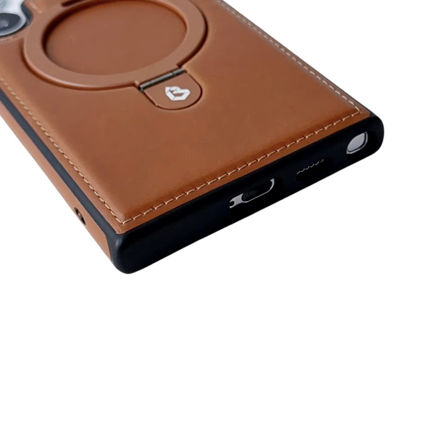 Dolob Handyhülle aus PU-Leder mit magnetischer Halterung für Samsung Galaxy S26 S25 S24 S23 Ultra Plus in Braun - Bild 4