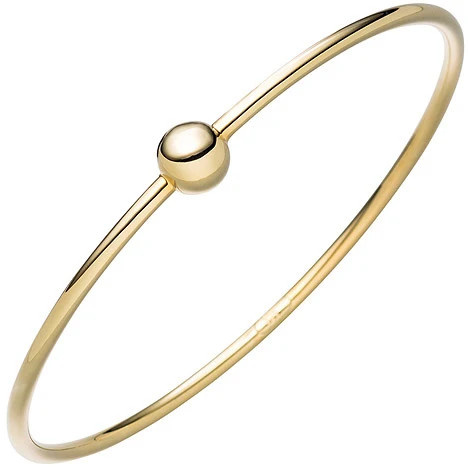 Colfem Armreif Armband, 925 Sterling Silber, gold vergoldet, mit Kugel - Bild 1