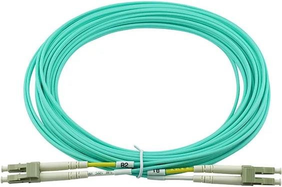 BlueOptics LWL Patchkabel OM3 Duplex mit LC/UPC auf LC/UPC Anschluss, Farbe: Türkis, Länge: 30 m - Bild 1